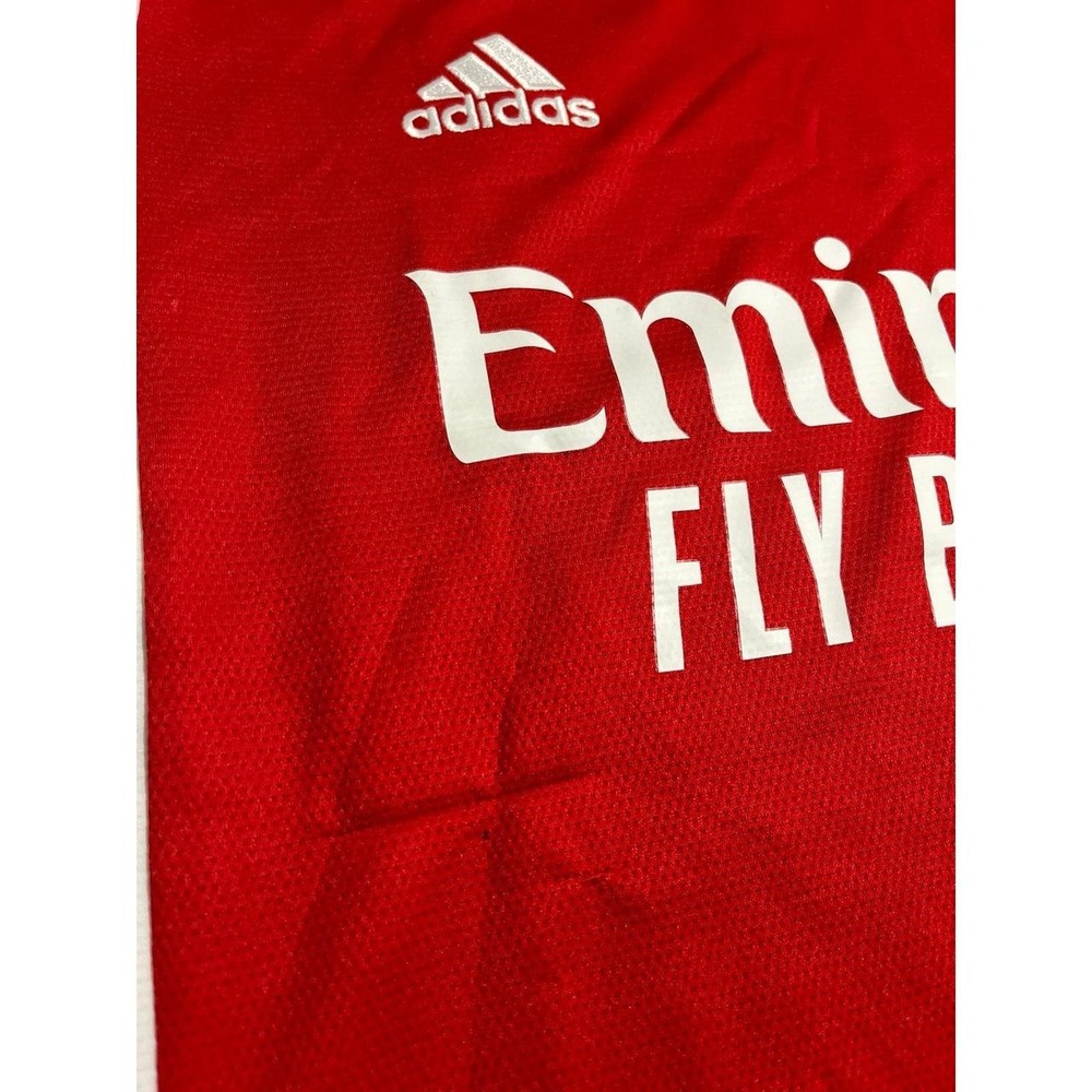 Mens Adidas Arsenal 21/22 Home Soccer Emirates "Fly Better" Sports Jersey - Picture 3 of 6